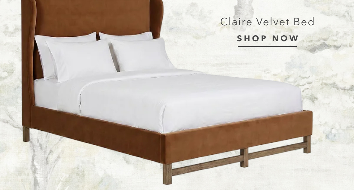 Claire Spice Performance Velvet Bed - Queen