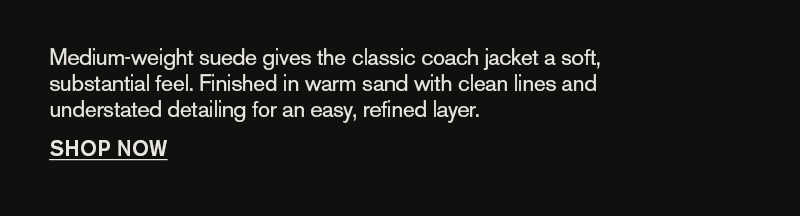 MEN'S SUEDE COACH JACKET