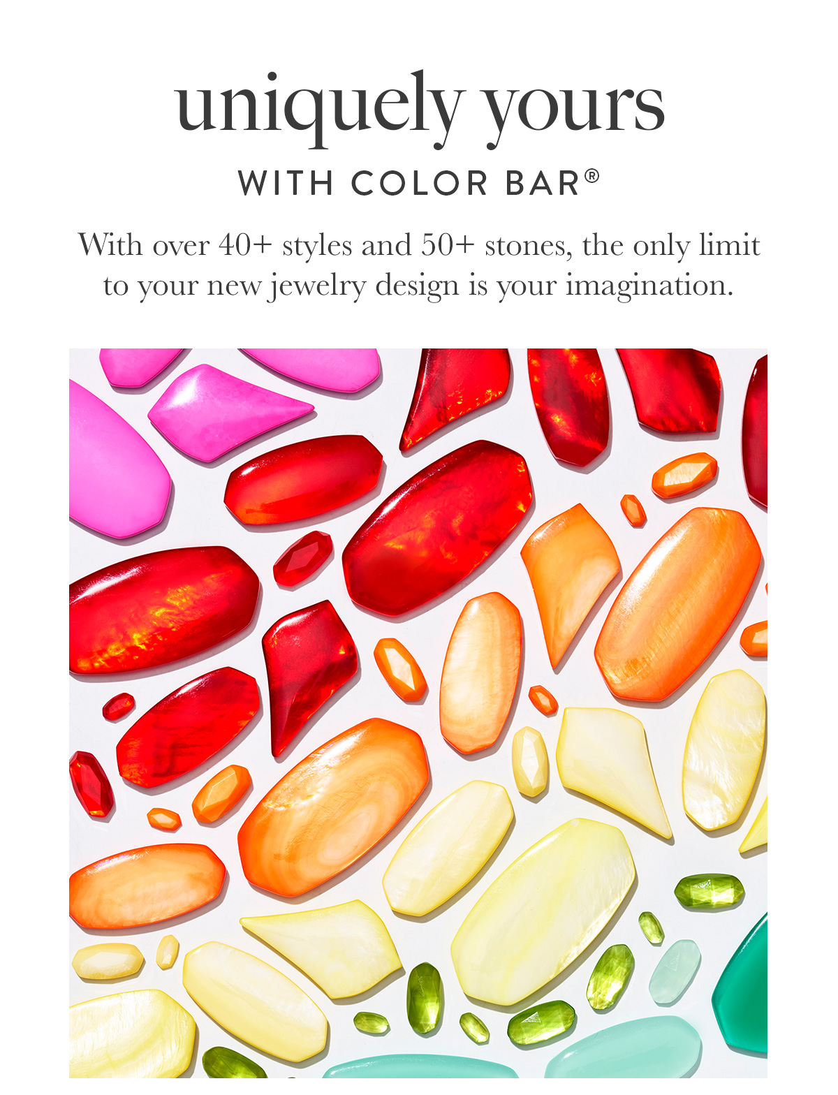 Uniquely yours with color bar