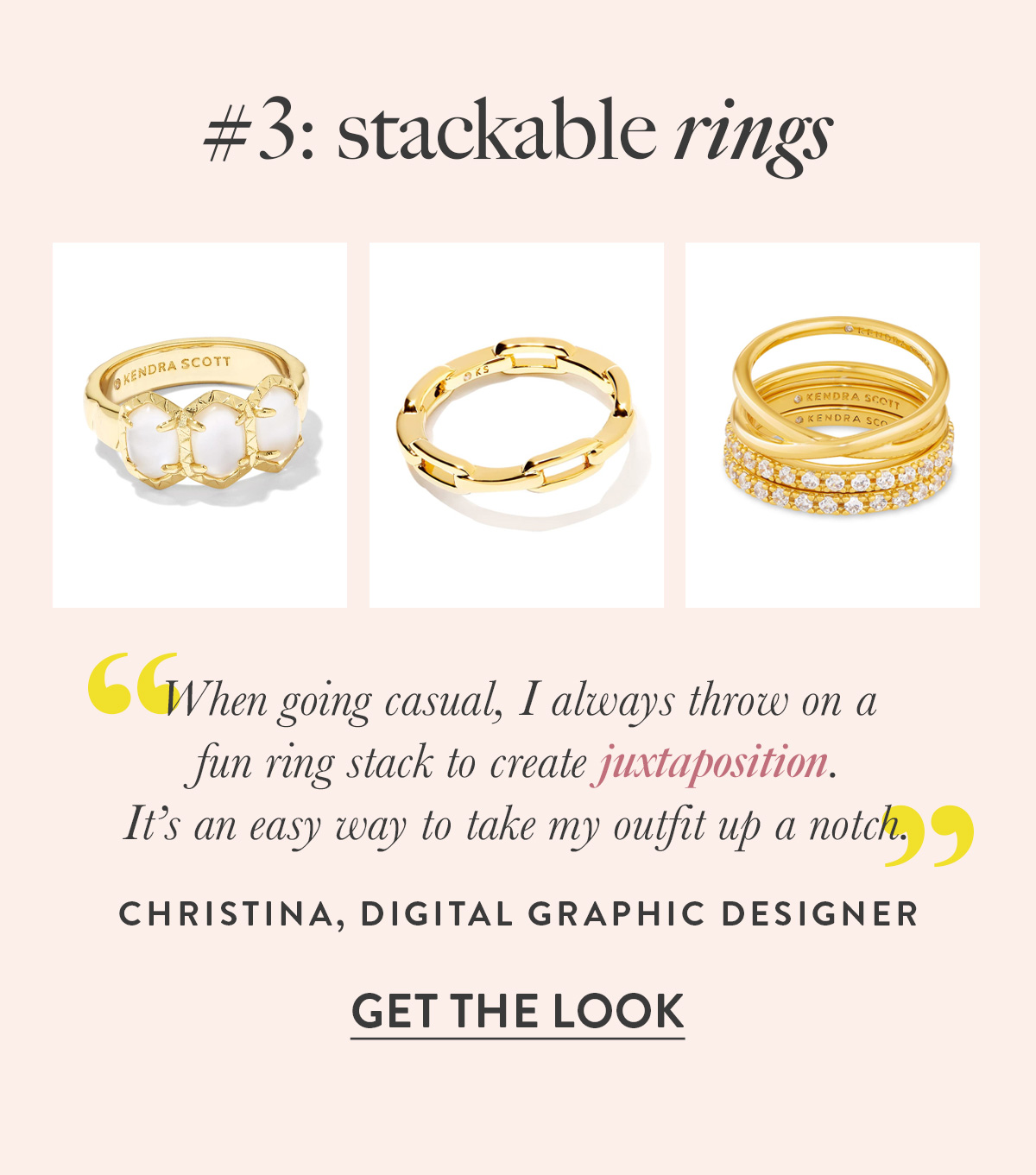 3. Stackable rings