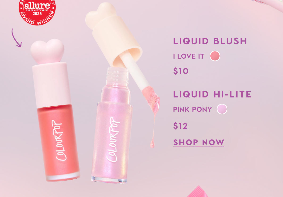 Liquid Blush in I Love It. Liquid Hi-Lite in Pink Pony. SHOP NOW