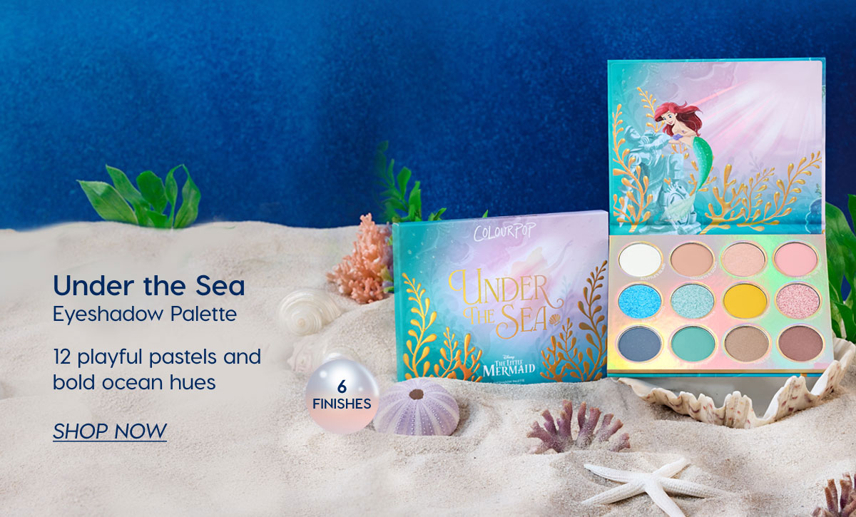 Under the Sea Eyeshadow Palette. 12 playful pastels and bold ocean. SHOP NOW