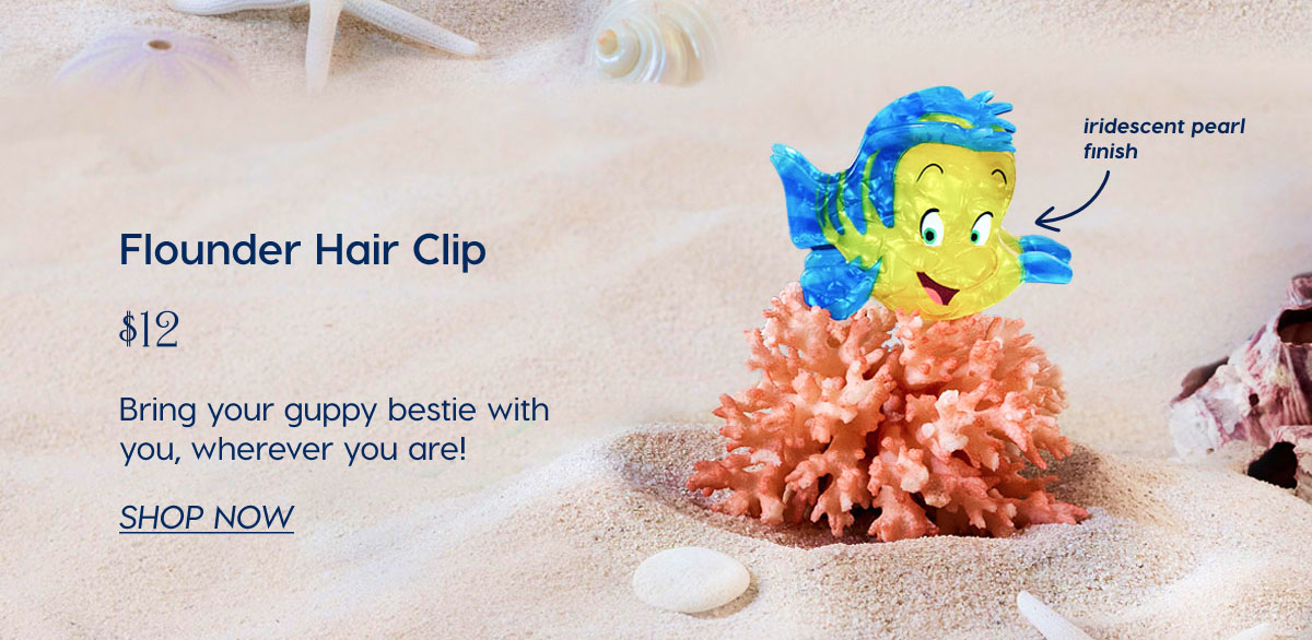 Flounder Hair Clip $12. Bring your guppy bestie with you wherever you are! SHOP NOW