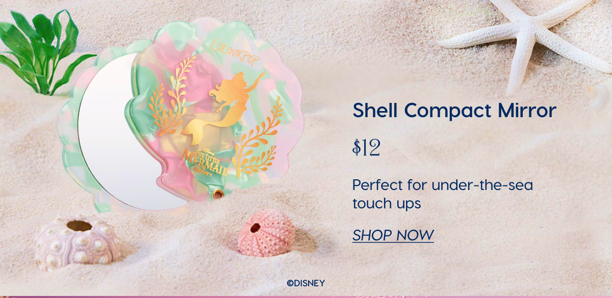 Shell Compact Mirror $12. Perfect for under-the sea touch ups. SHOP NOW