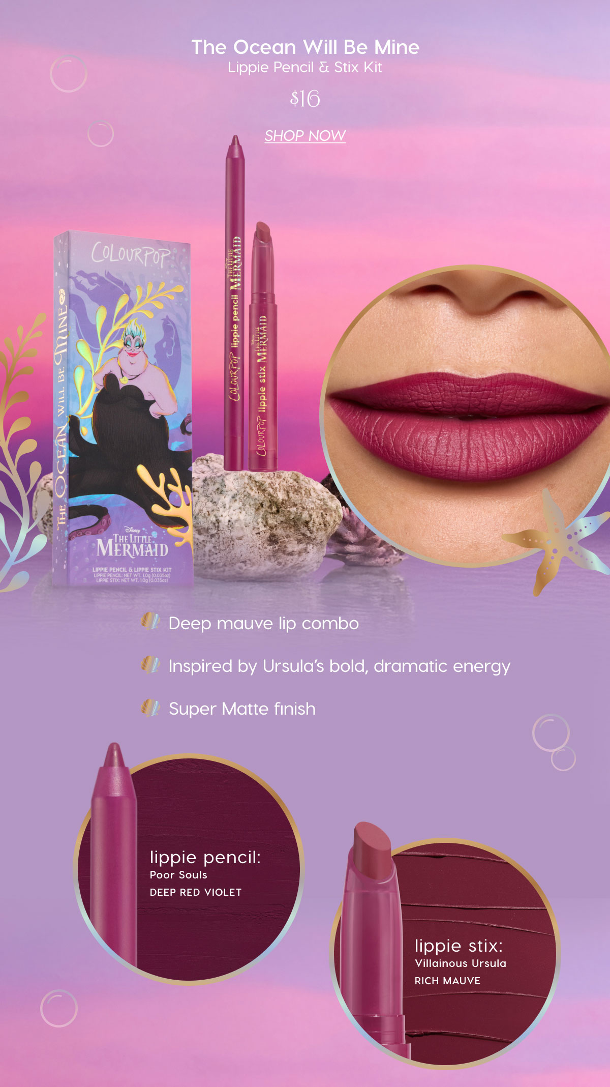 The Ocean Will Be Mine. Lippie Pencil & Stix Kit. SHOP NOW