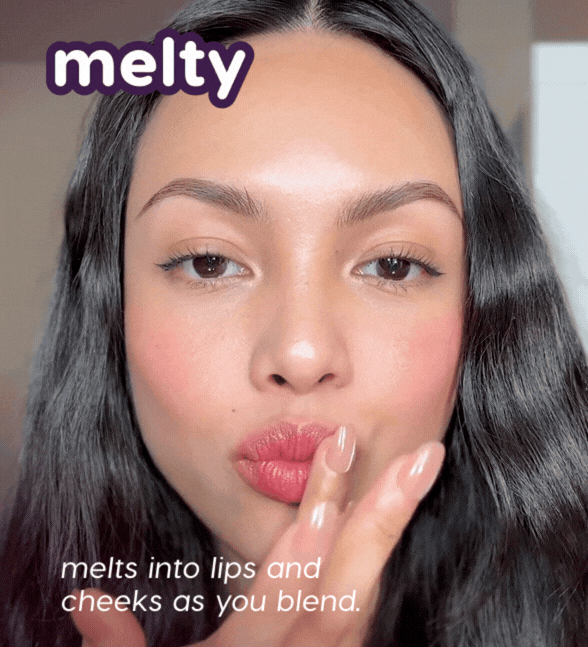 Melty. Melts into lips and cheeks as you blend.