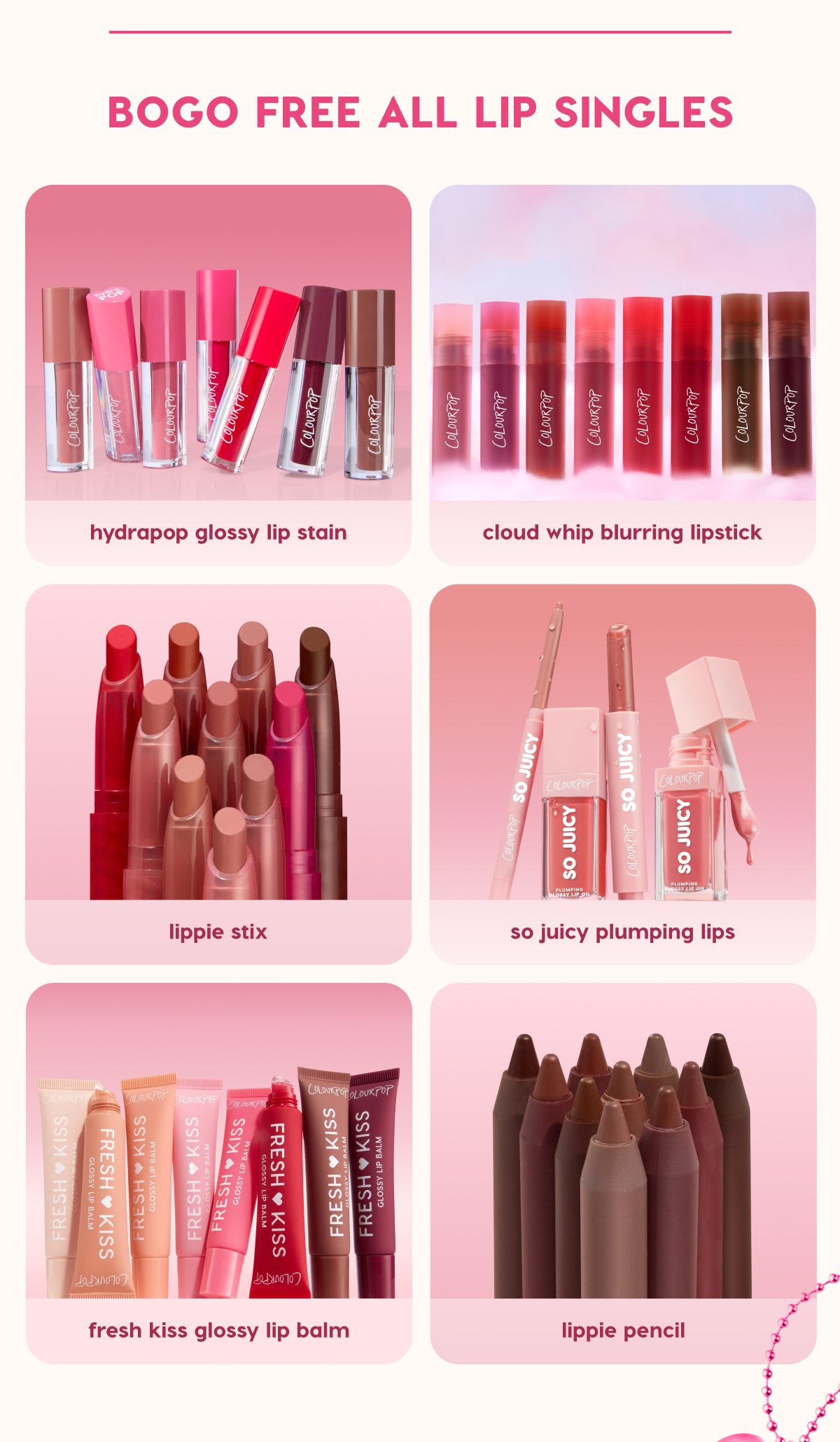 BOGO FREE ALL LIP SINGLES