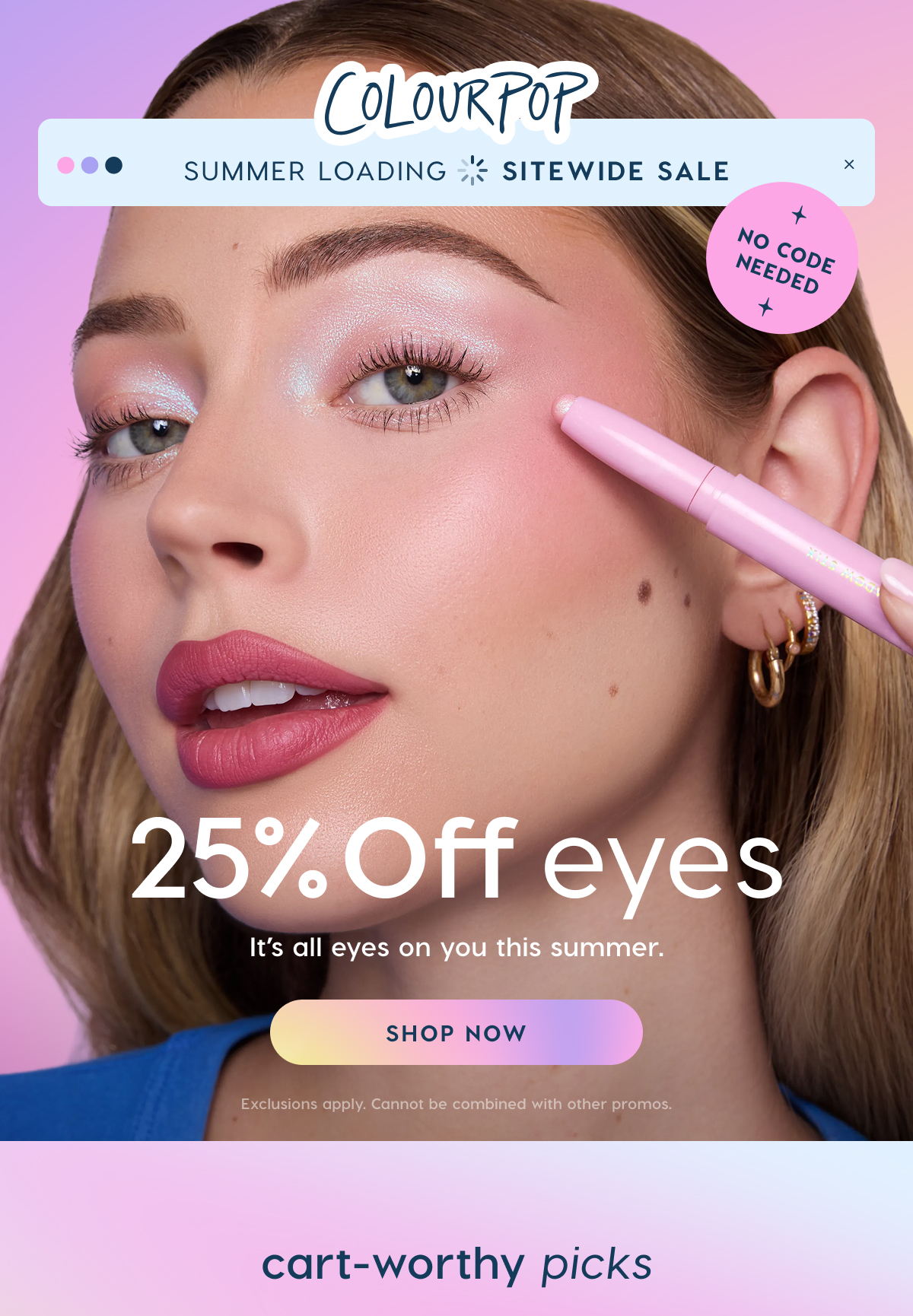 ColourPop | Memorial Day Sale 25% Off Sitewide
