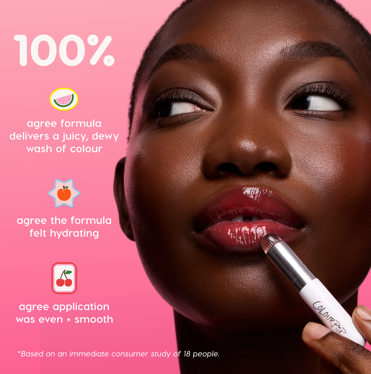 100% agree the formula delivers a juicy, dewy wash of colour.