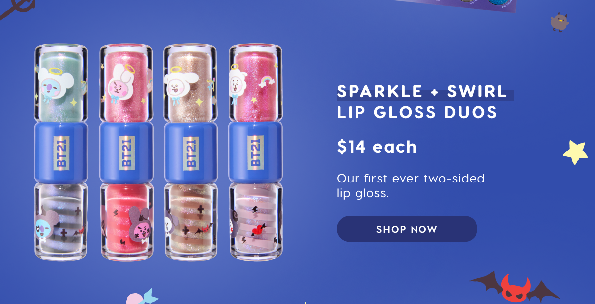 Sparkle & Swirl Lip Gloss Duos. Shop Now