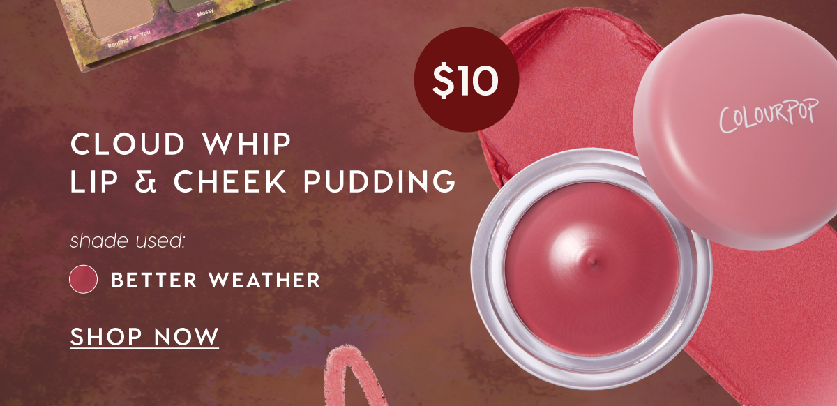 Cloud Whip Lip & Cheek Pudding. Shade used: Better Weather. Shop Now