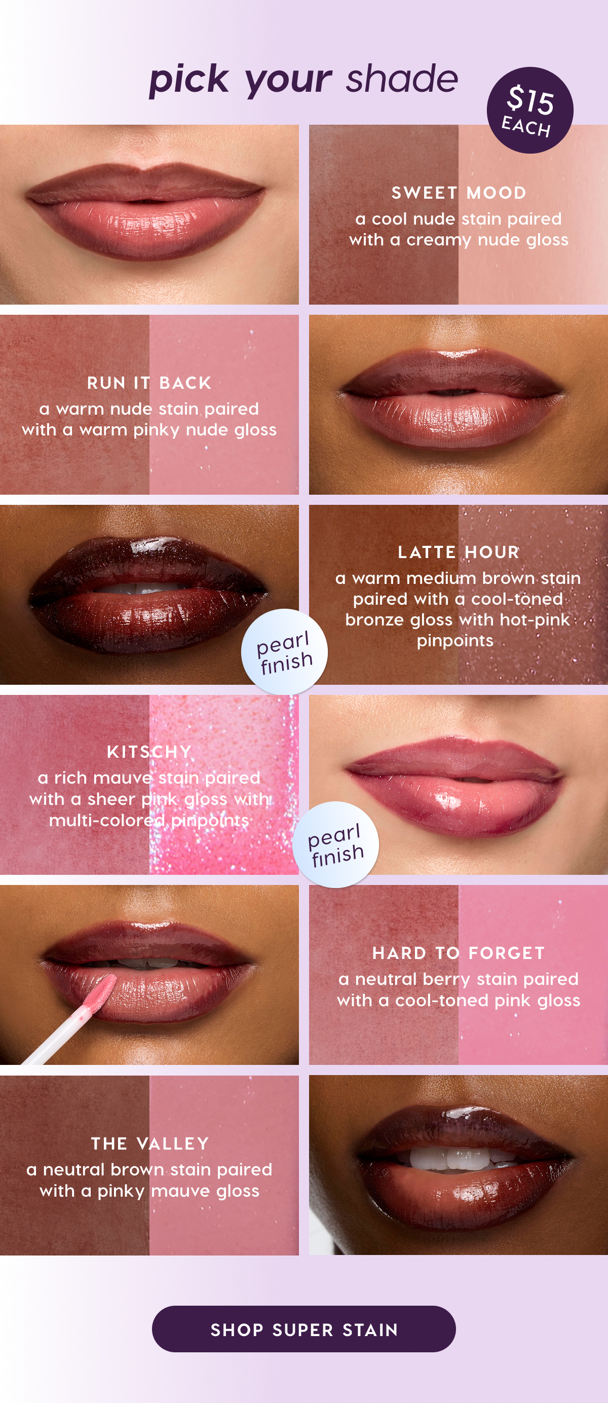pick your shade. $15 each. shop now