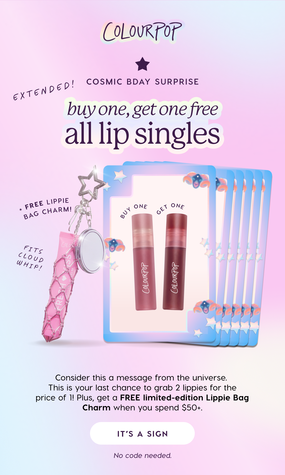 ColourPop | TODAY ONLY! Buy One Get One FREE All Lip Singles