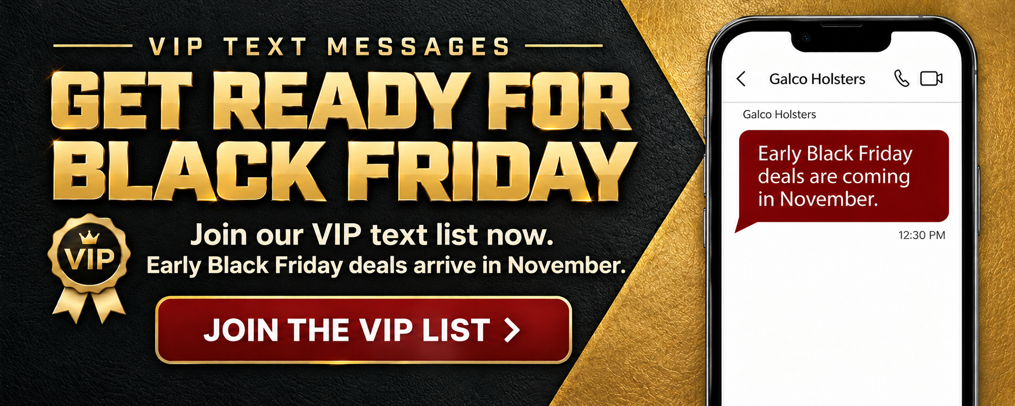 Get ready for Black Friday. Join our VIP text list now. Early Black Friday deals arrive in November. Join the VIP list.