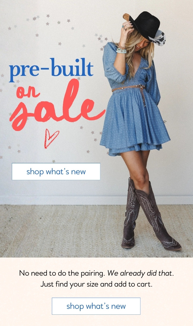 Pre-built outfits on sale.