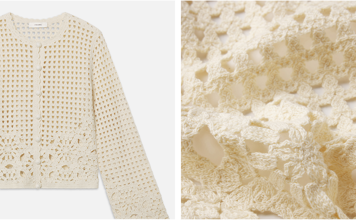 THE POSTCARD CARDI  IN CREAM