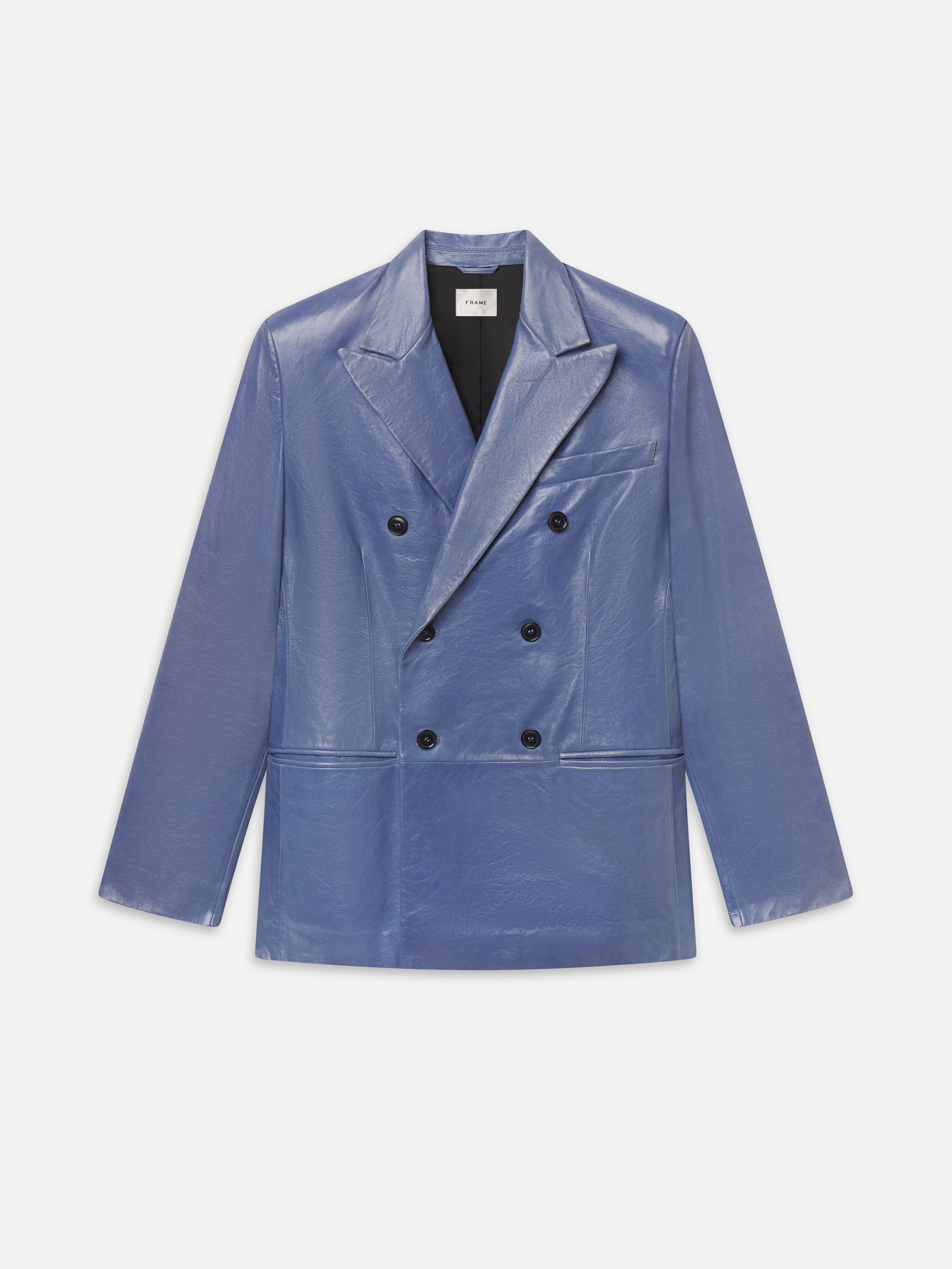 THE LEATHER BOULEVARD BLAZER IN PERIWINKLE