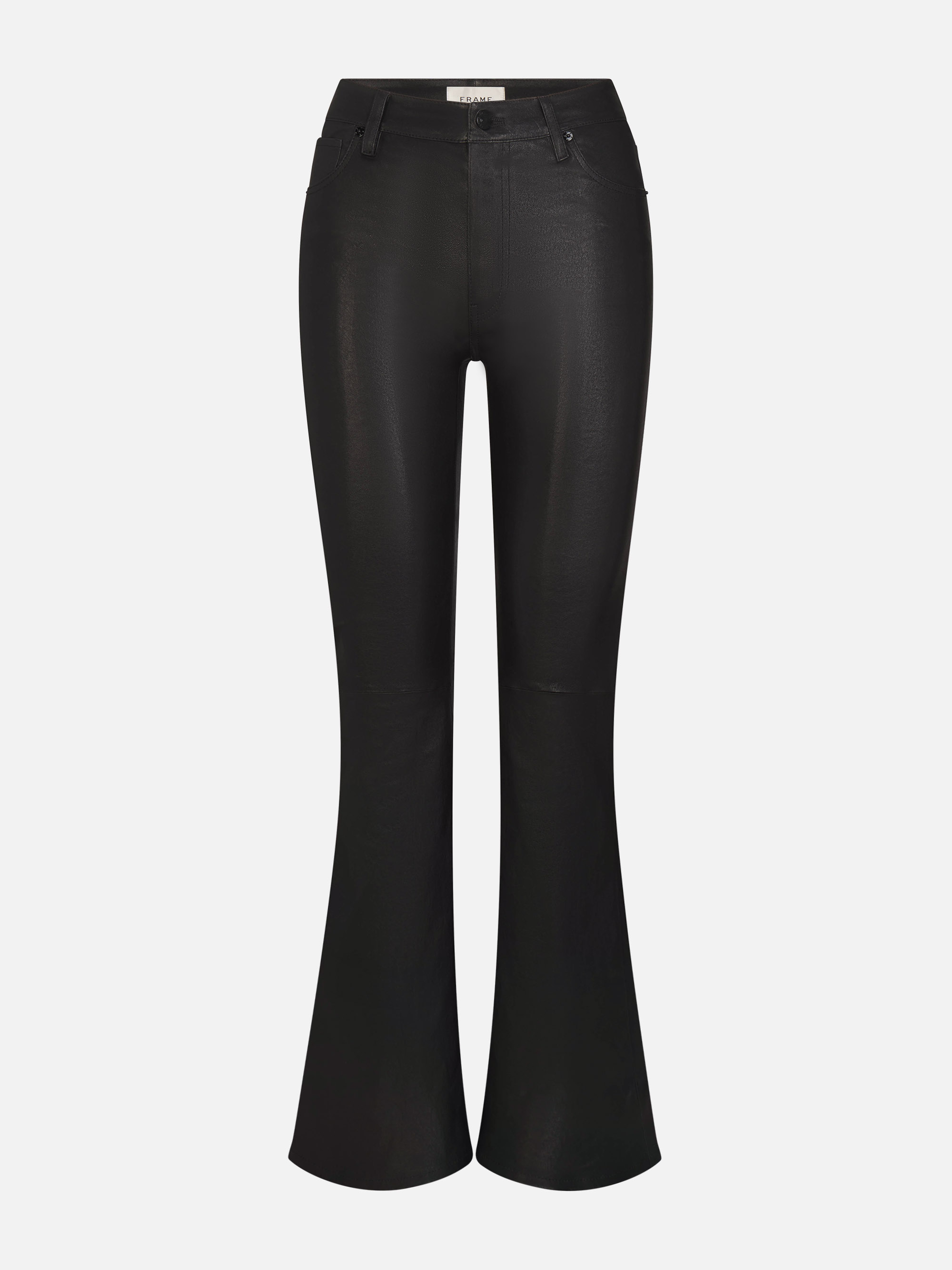 THE LEATHER FLARE IN BLACK