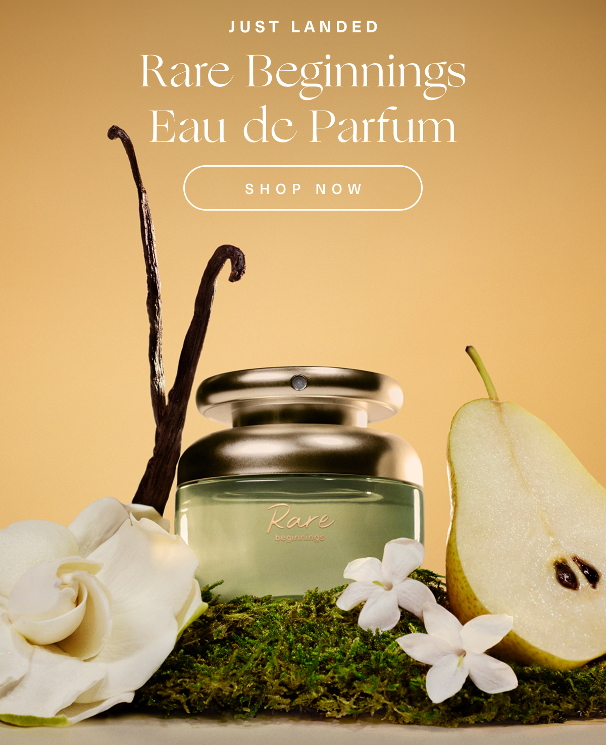 Just Landed. Rare Beginnings Eau de Parfum. Shop Now.