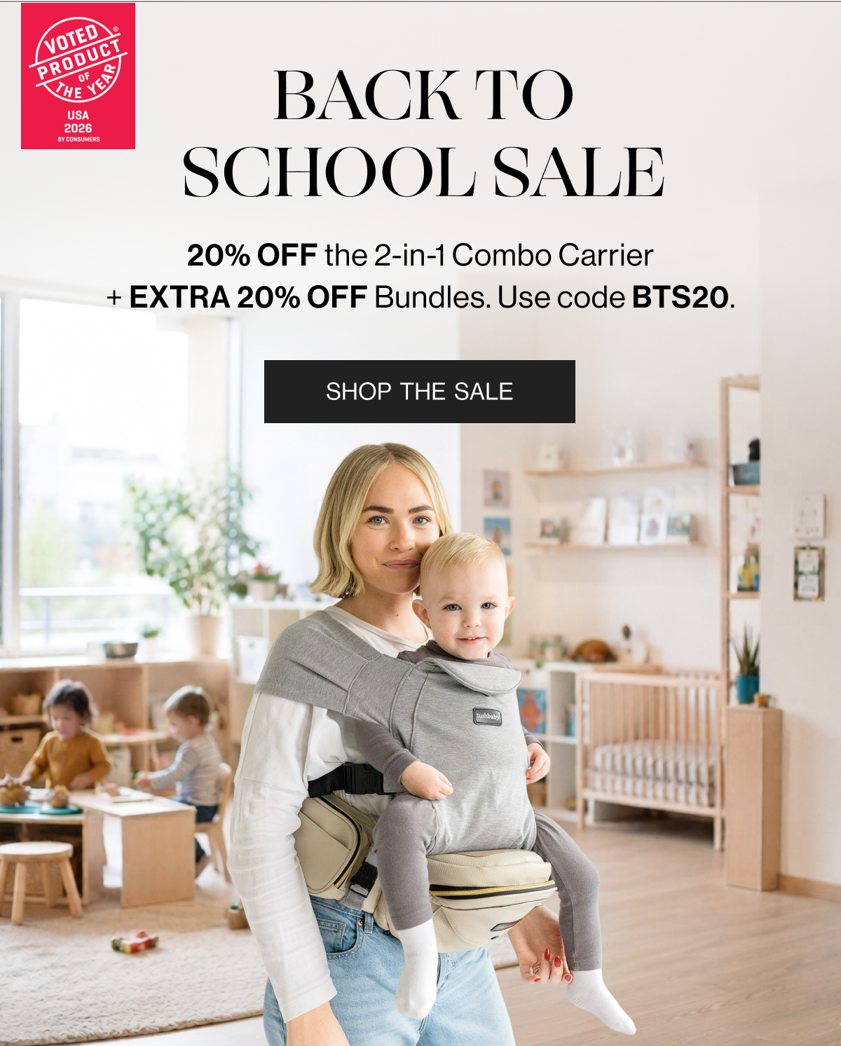Back to School Sale 20% Off the 2-in-1 Combo Carrier + Extra 20% Off Bundles. Use code BTS20 - Shop the Sale
