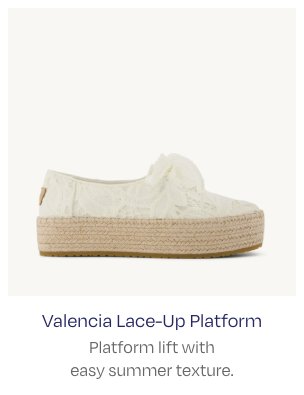 Valencia Lace-Up Platform Espadrille
