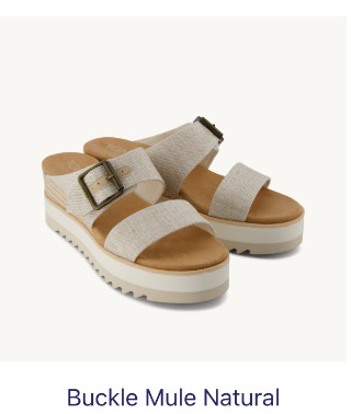 Diana Mule Buckle Wedge Sandal