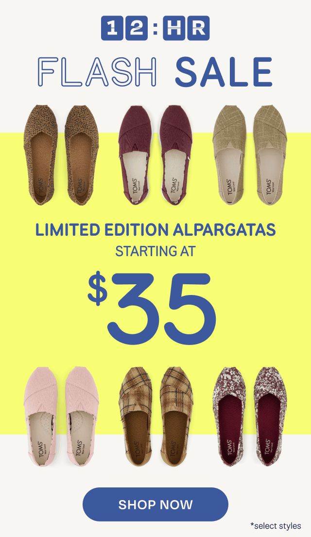 Limited Edition Alpargatas Starting at $35