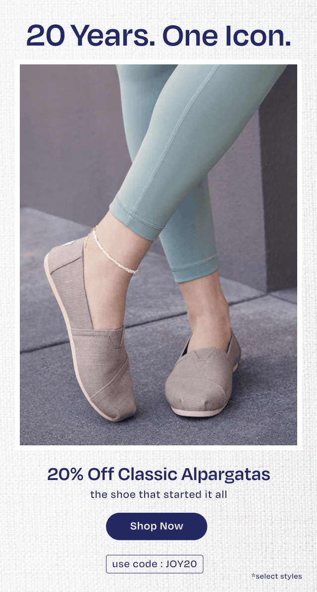 20% Off Classic Alpargatas