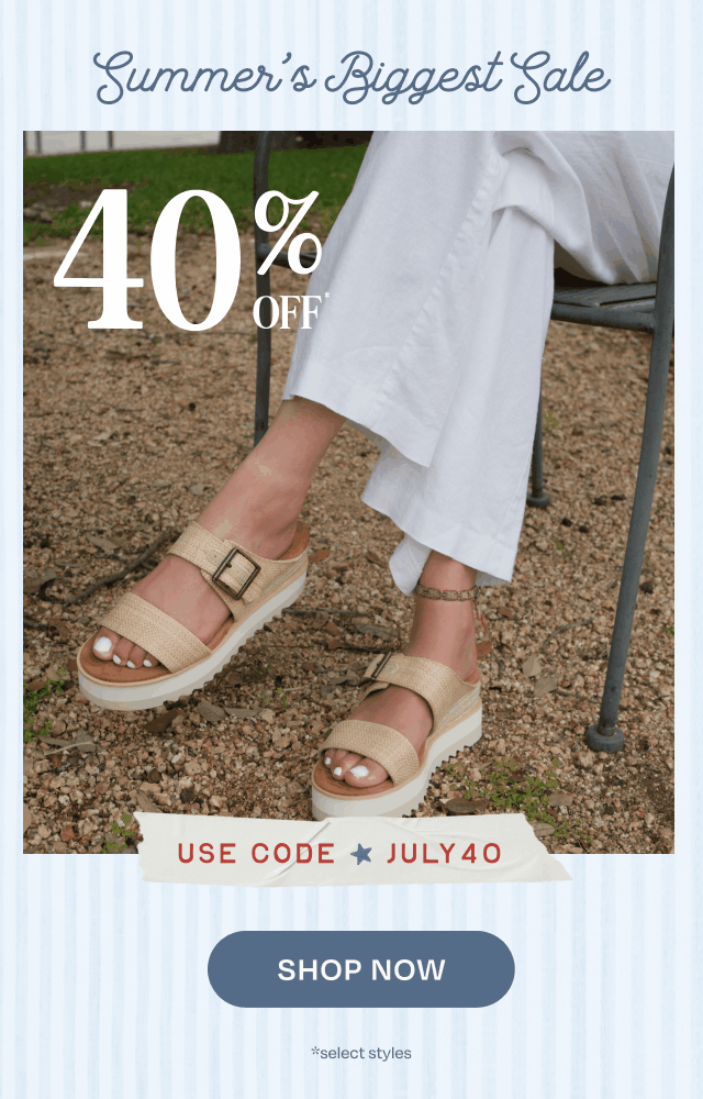 40% Off Select Styles