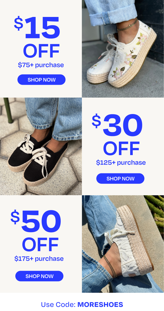 More Shoes, More Savings