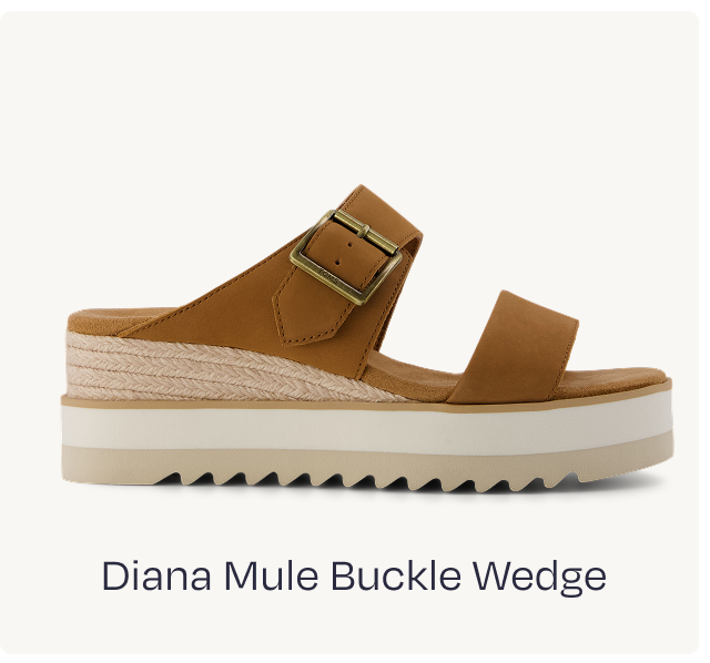 Diana Mule Buckle Wedge Sandal
