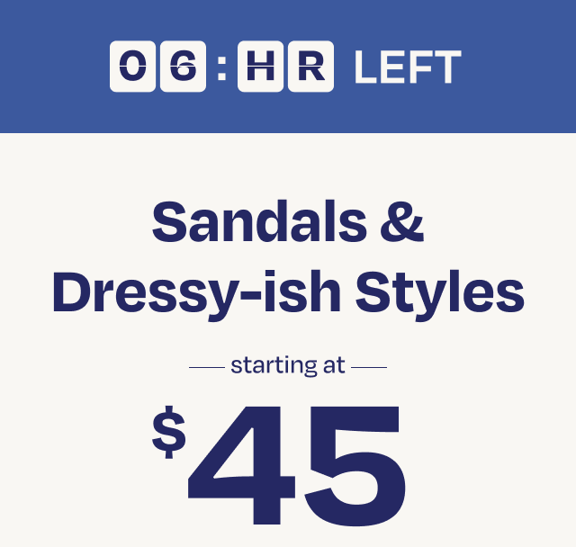 Sandals & Dressy-ish Styles Starting at $45