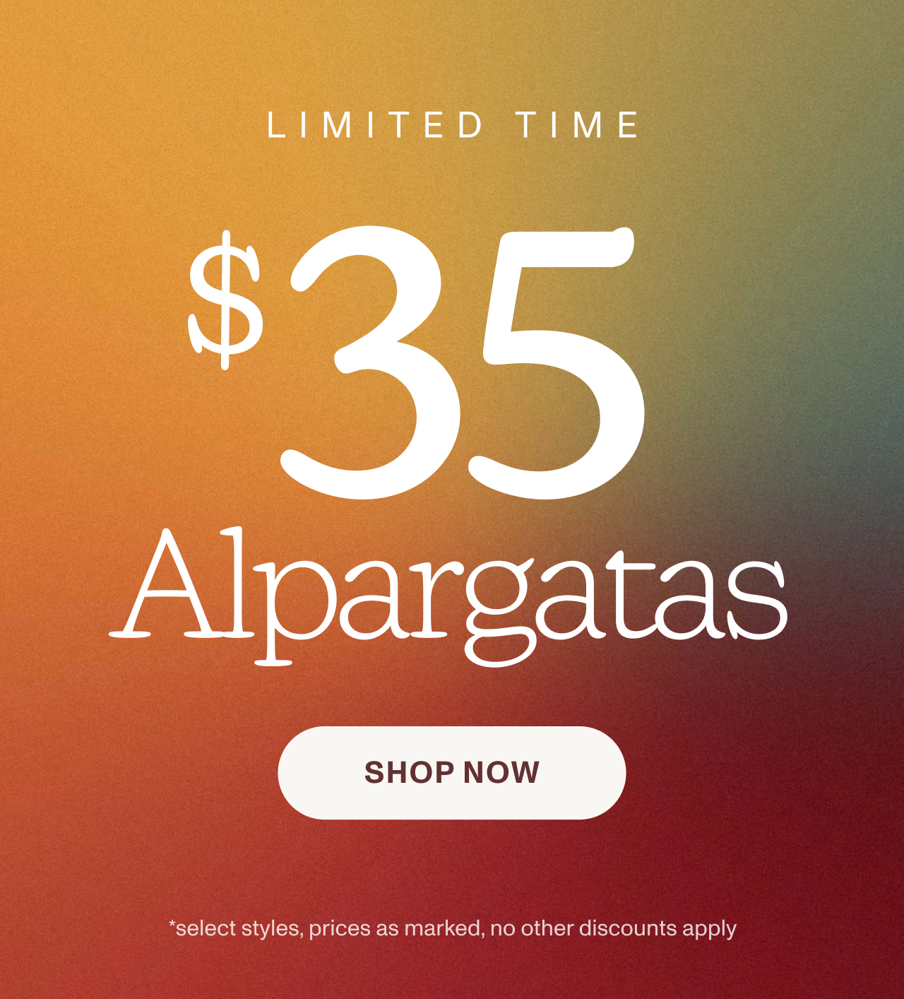 $35 Select Alpargatas