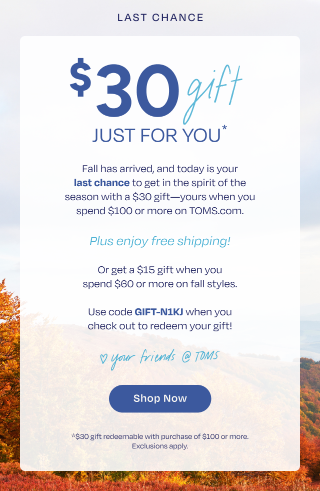 Last Chance - $30 Gift Just For You - Image