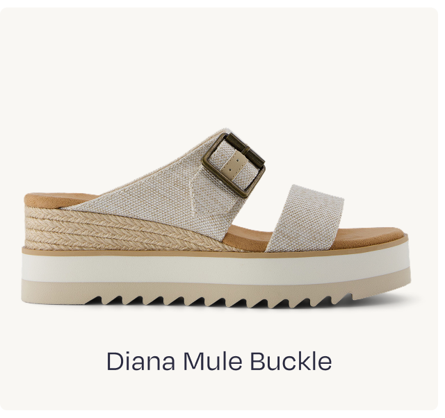 Diana Mule Buckle Wedge Sandal