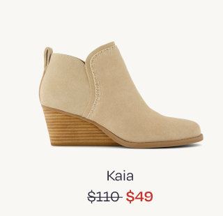 Kaia Natural Suede Wedge Boot - Image