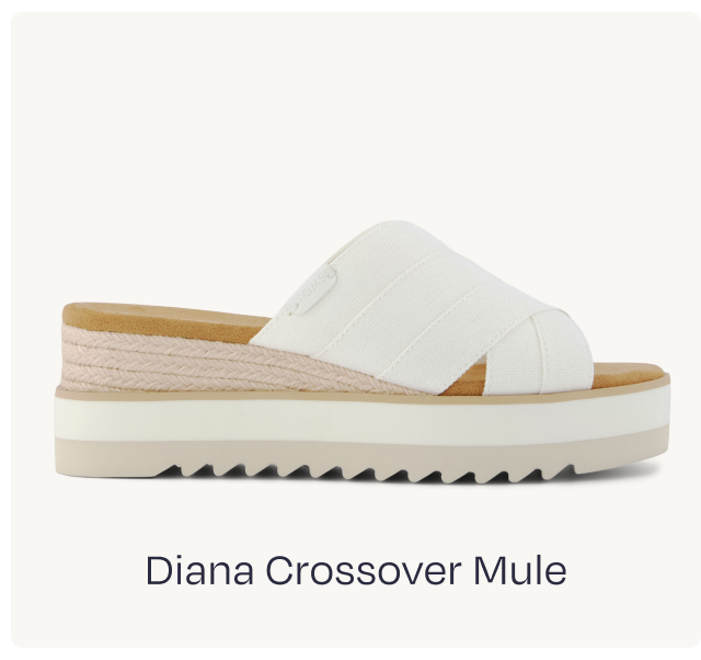 Diana Crossover Mule Wedge Sandal