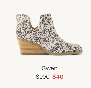 Gwen Natural Mini Cheetah Suede Wedge Boot - Image