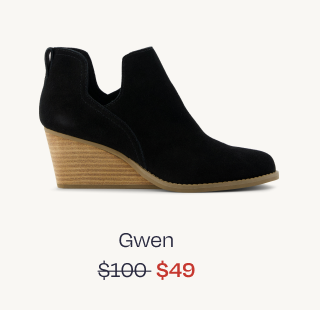 Gwen Black Suede Wedge Boot - Image