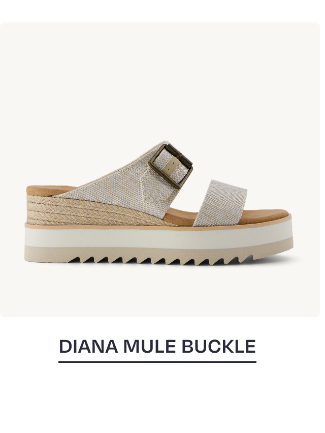 Diana Mule Buckle Wedge Sandal