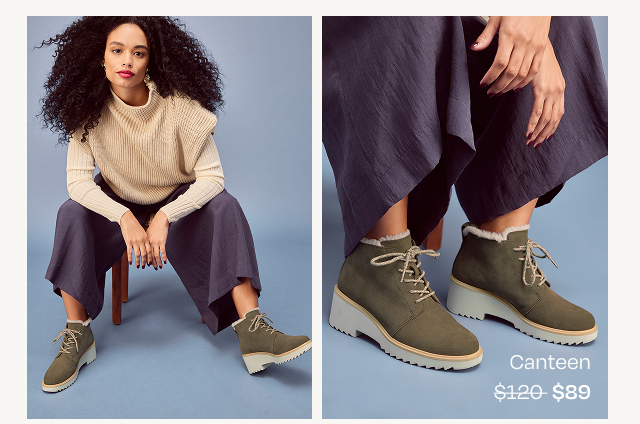 Maude Lace Up Olive Suede Faux Fur Wedge Boot - Image