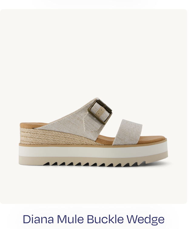 Diana Mule Buckle Wedge Sandal