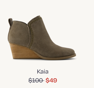 Kaia Olive Suede Wedge Boot - Image