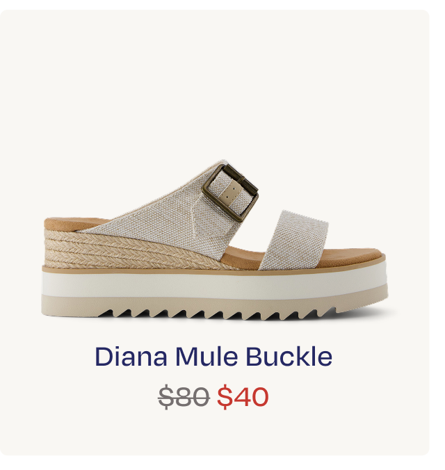 Diana Mule Buckle Wedge Sandal