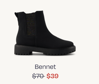Youth Bennet Black Leather Kids Boot
