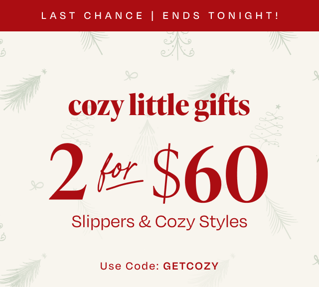 2 for $60 Slippers & Cozy Styles - Image