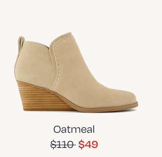 Kaia Natural Suede Wedge Boot - Image