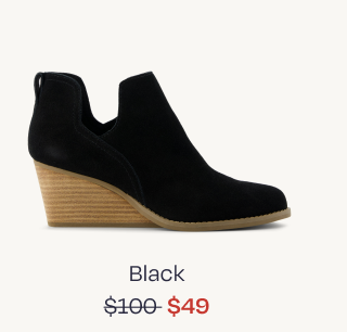 Gwen Black Suede Wedge Boot - Image