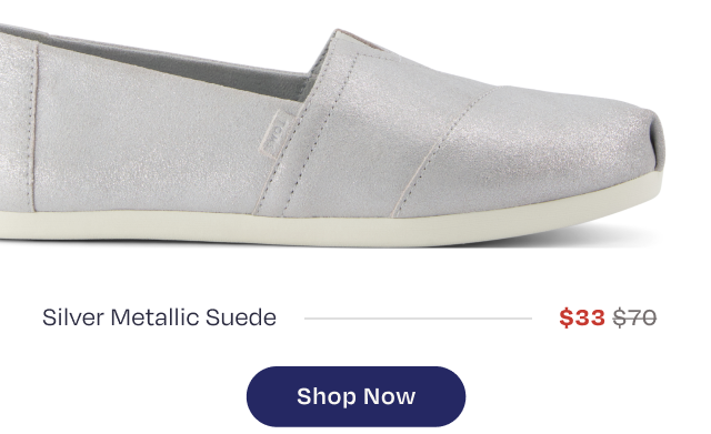 Silver Metallic Suede