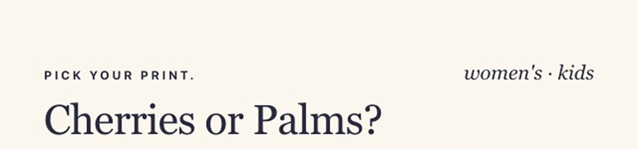 Cherries or Palms?